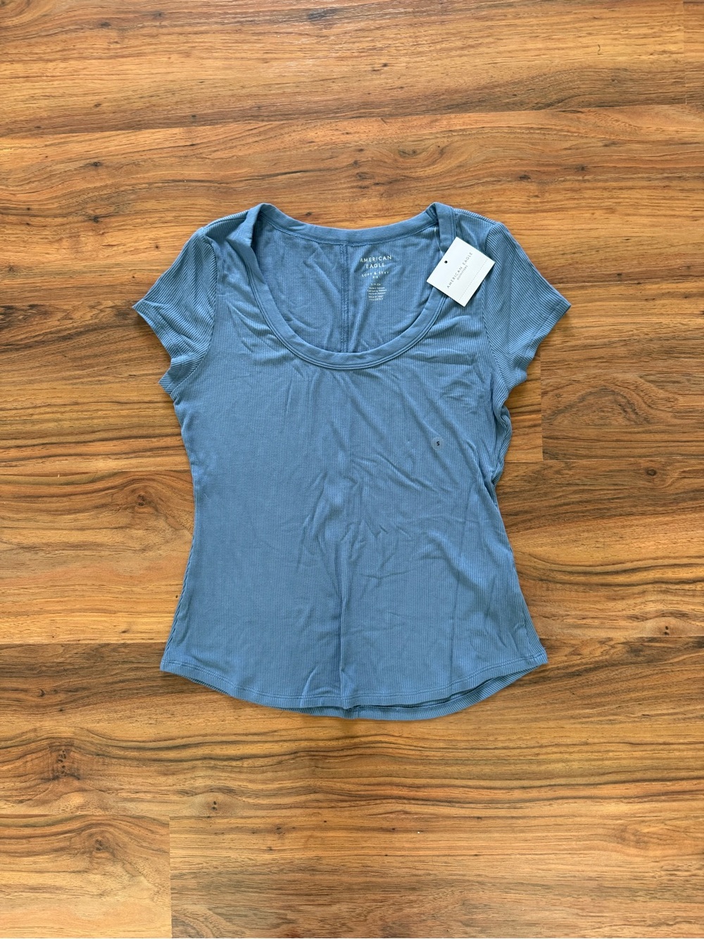 NWT Blue American Eagle Soft & Sexy Ribbed Shirt
